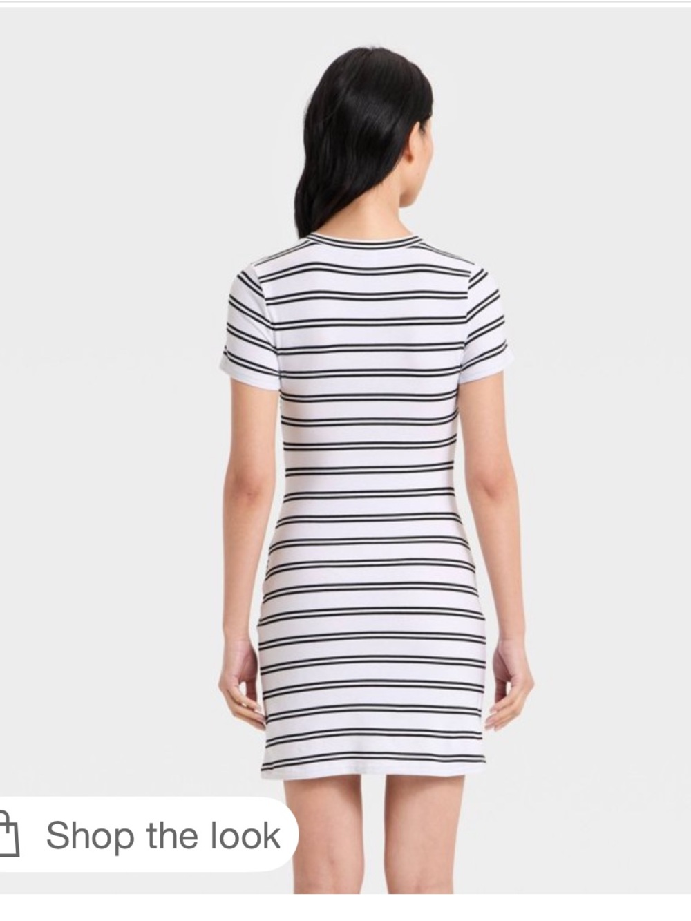 a new day White and Black Striped Tie-Front Mini Dress - Picture 2 of 3